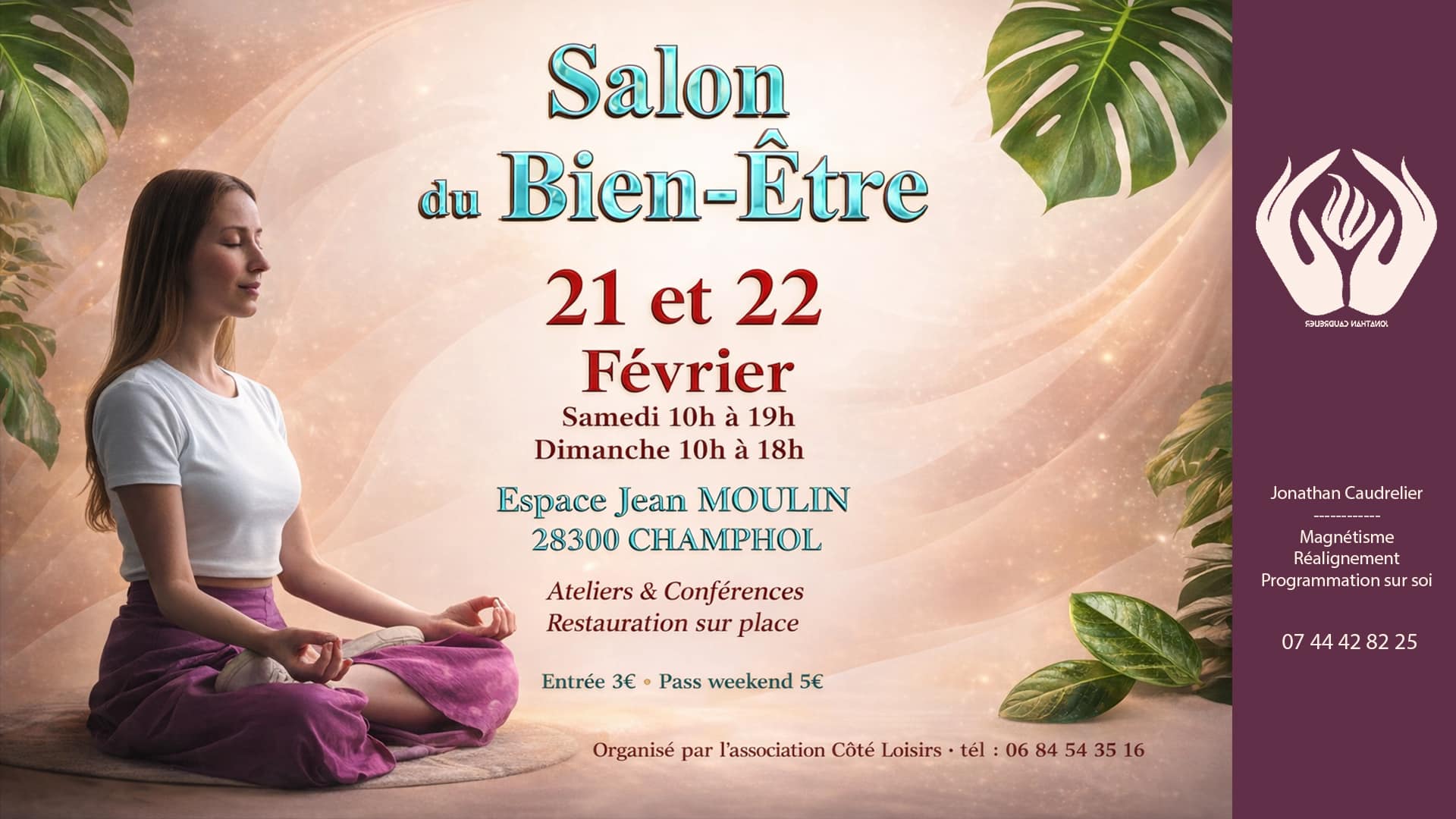 Salon du Bien-Être à Champhol avec Jonathan Caudrelier dans le 28