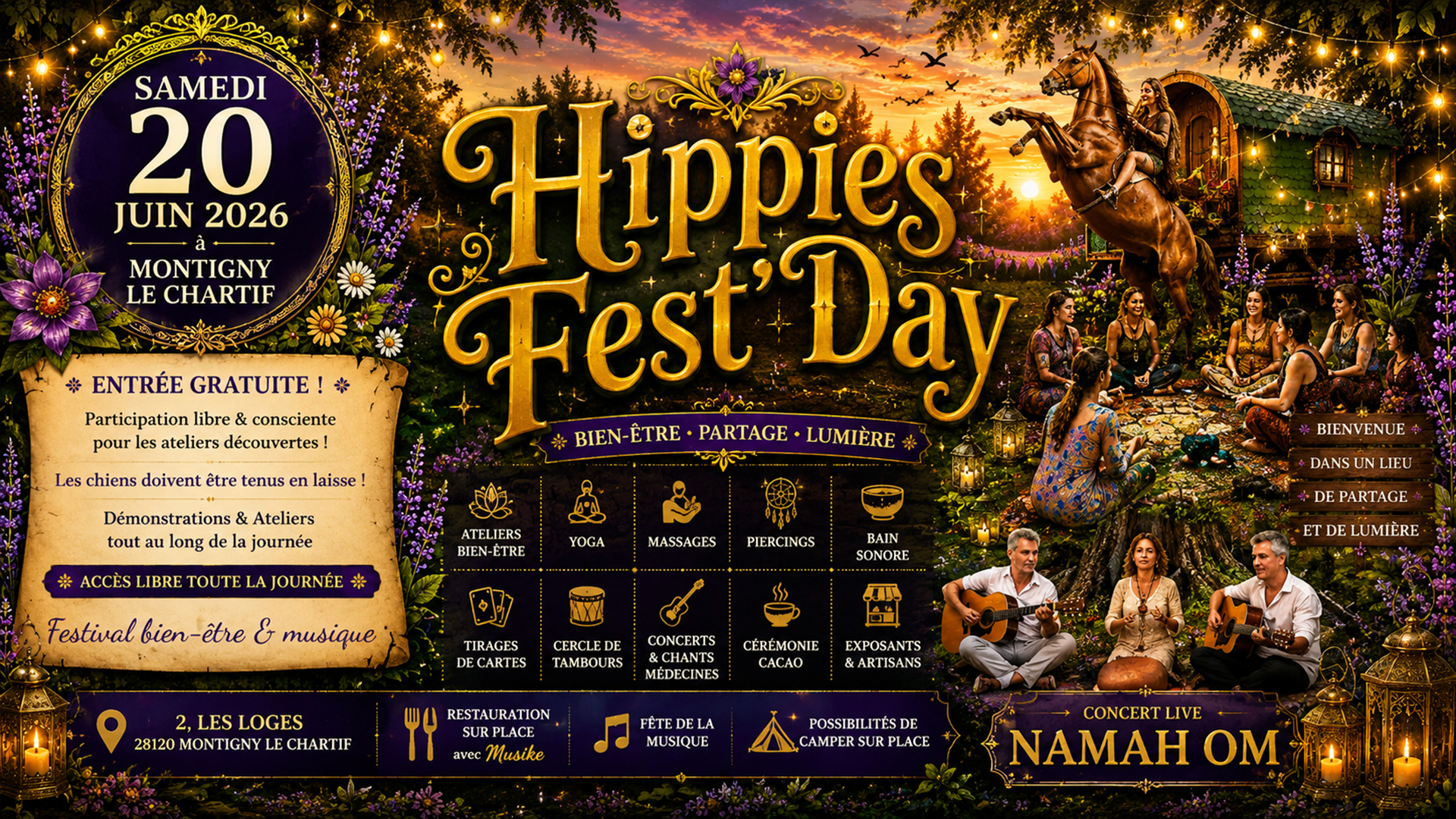 Hippies Fest'Day de Montigny-le-Chartif le 20 juin 2026 Jonathan Caudrelier